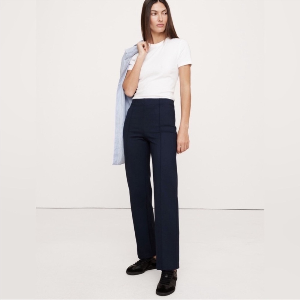 NWT! Banana Republic Hyper Navy Blue Straight Everywhere Ponte Pant 445853 🩶